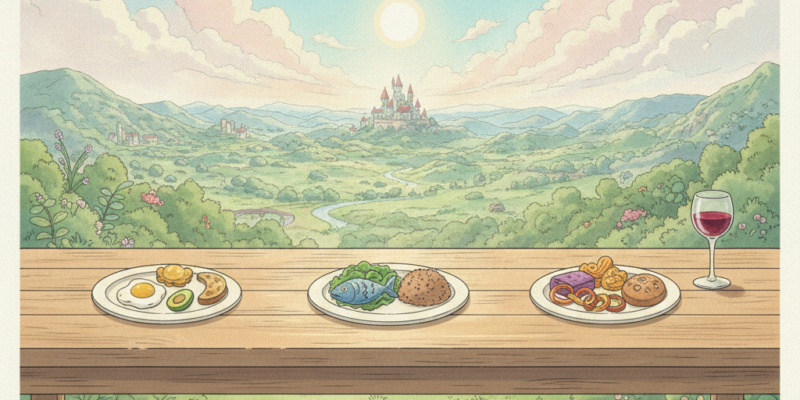 朝食・昼食・夕食のポイントとお酒との付き合い方